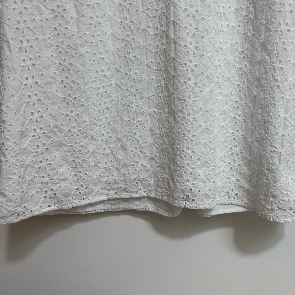 Draper James V-Neck Short Sleeve Eyelet Embroidered Top XL - Picture 5 of 13